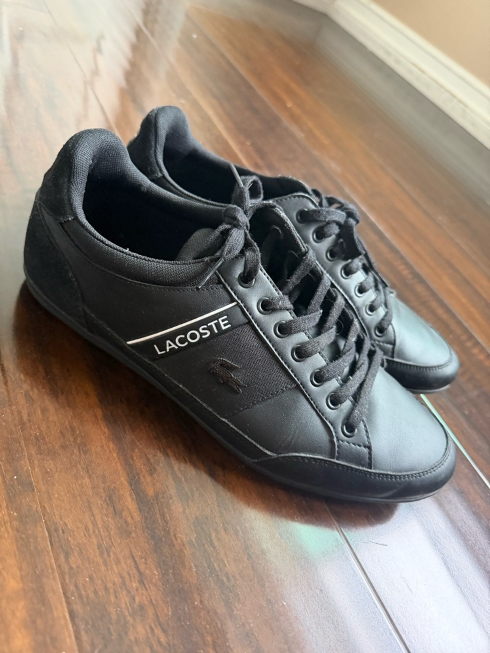 Lacoste shoes in black and white